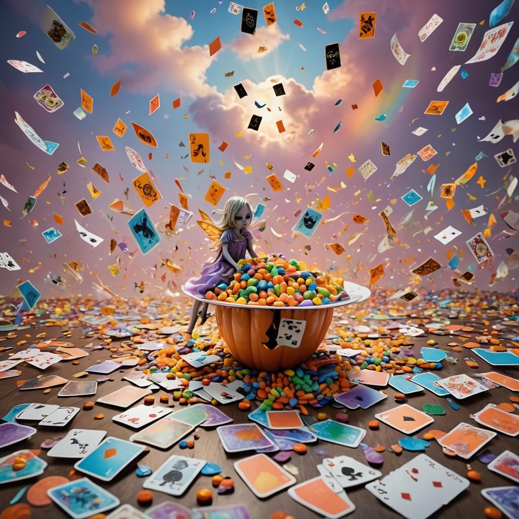 Surrealist Halloween Candy Dreamscape: Rayograph Style