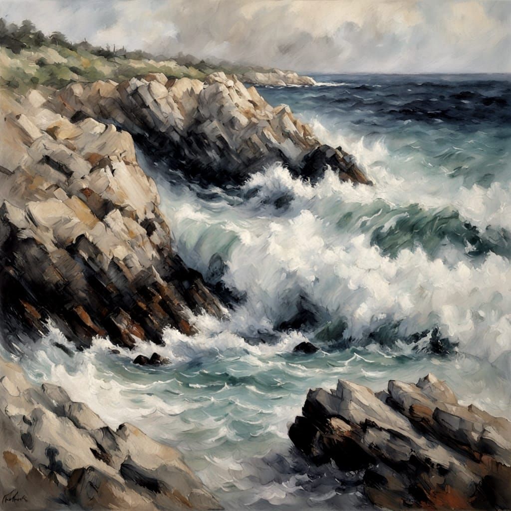 Marseille Calanques During a Stormy Day