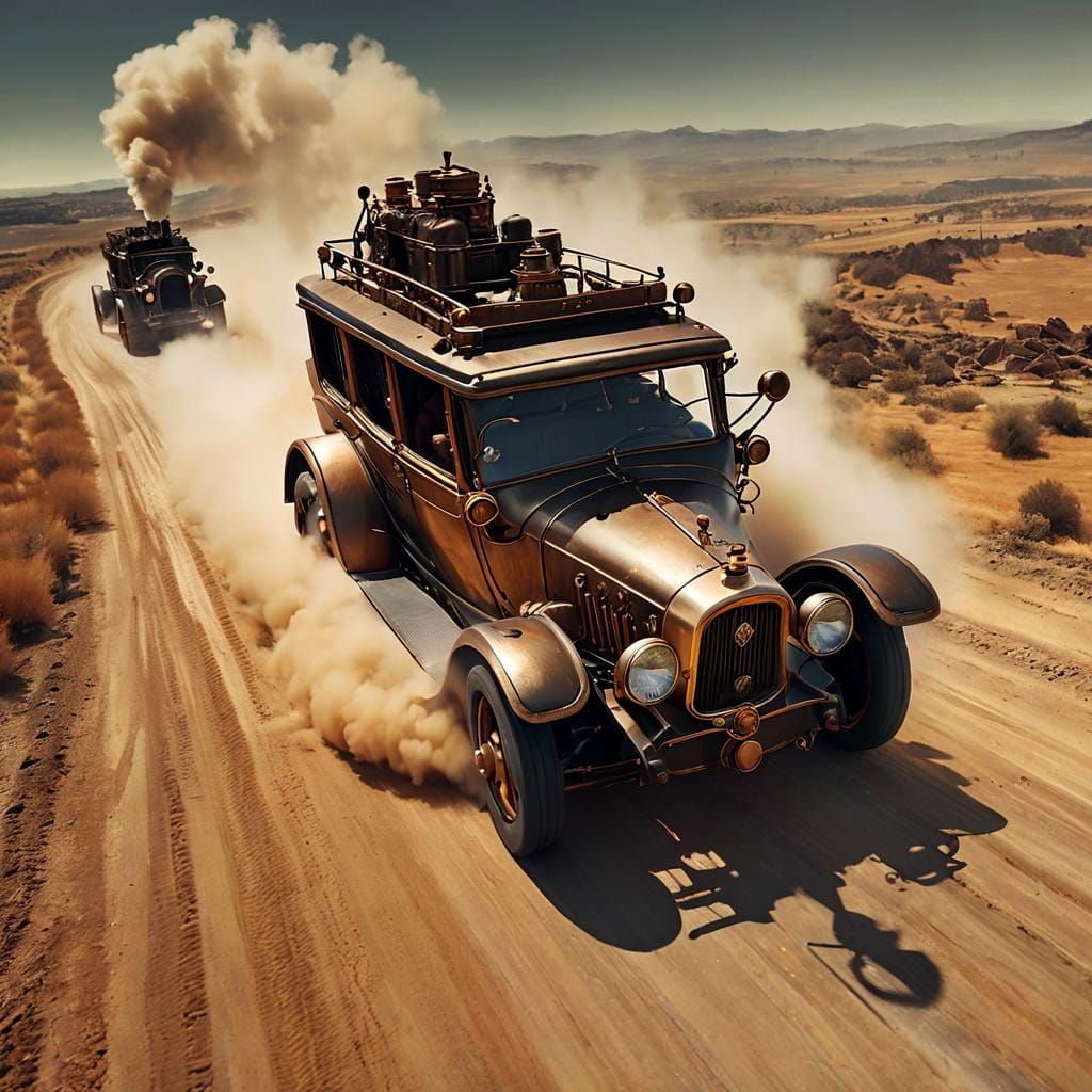 Steampunk Car Chase: Da Vinci's Wild Ride