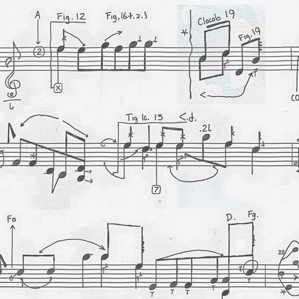 Complex Graphic Score Inspired by Avant-Garde Music