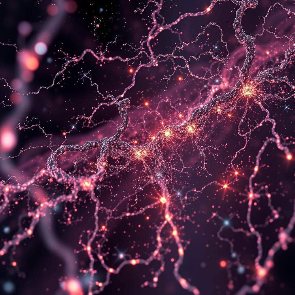 Surreal Nebula Fluid Channels in Cosmic Void