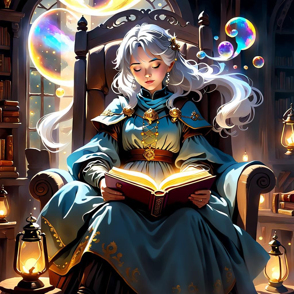 Dreamy Woman with Mythic Heroes in Renaissance Style