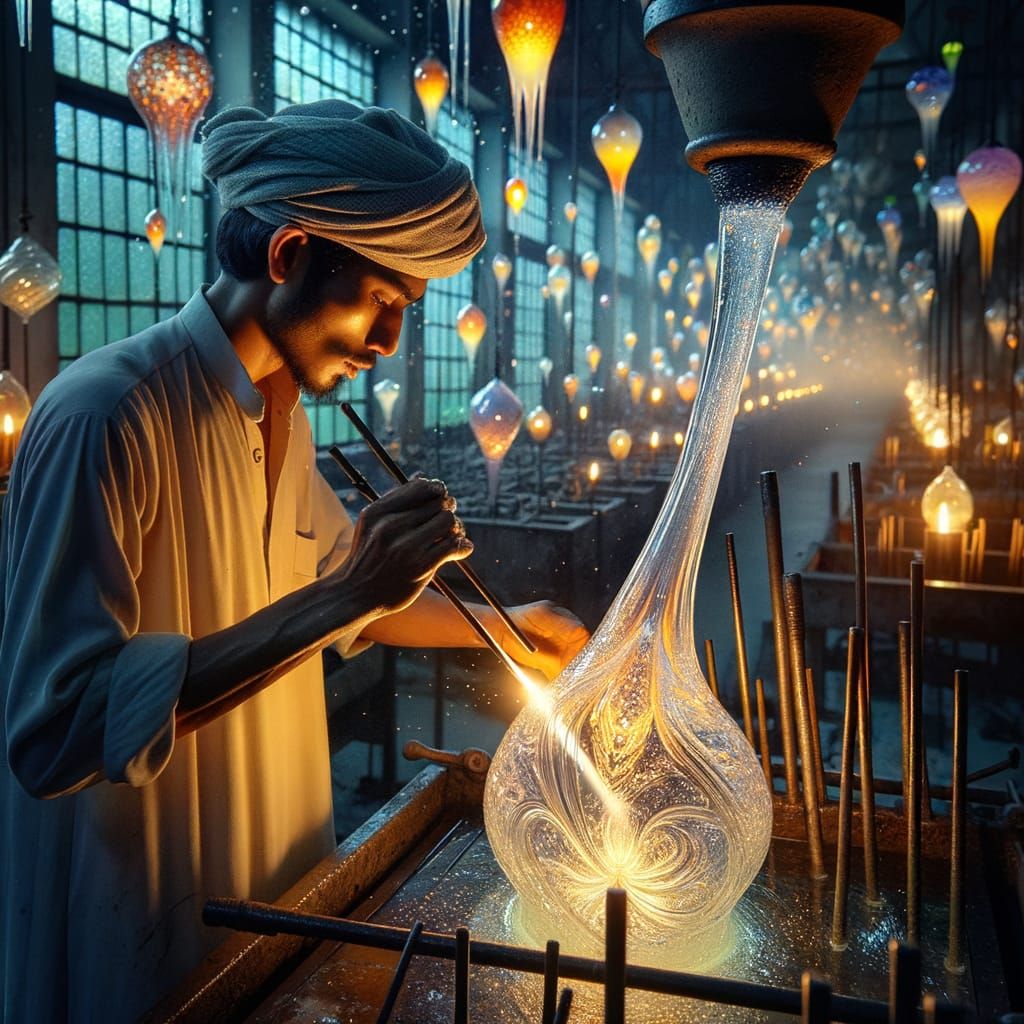 Magical Glass Blower Creates Ethereal Sculpture