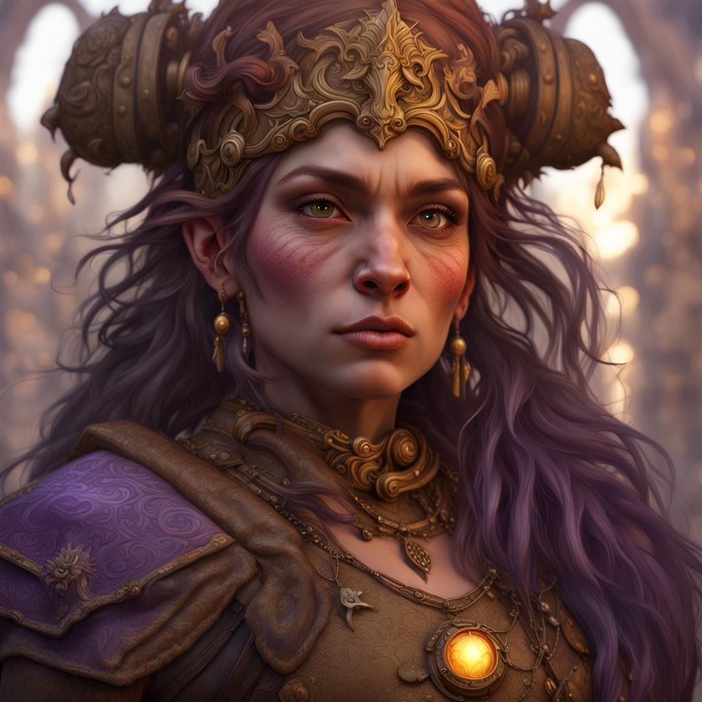 Fantasy Dwarf Hybrid in Dark Fantasy Style