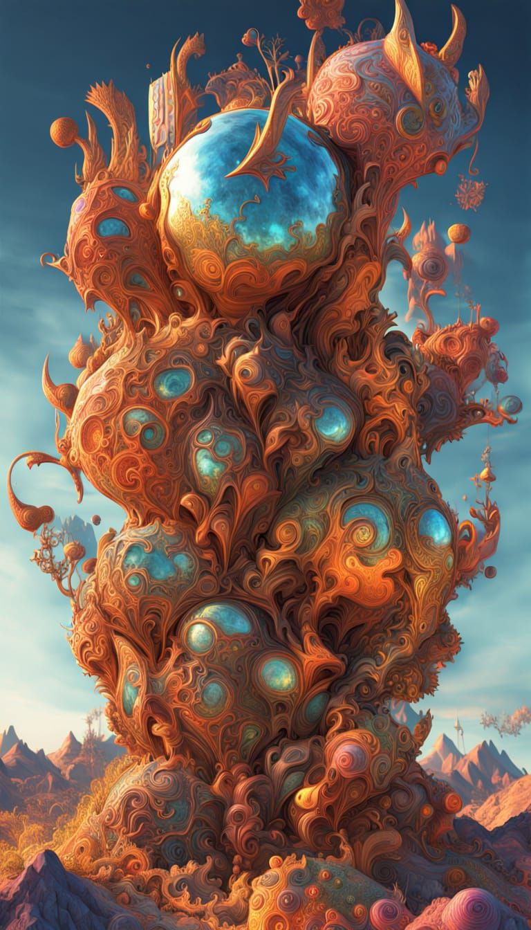 AI's Evolving Struggle: Geometric 3D Abstract Art