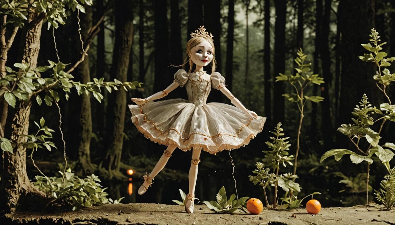 Tangerine Puppet Dancing in Dark Forest