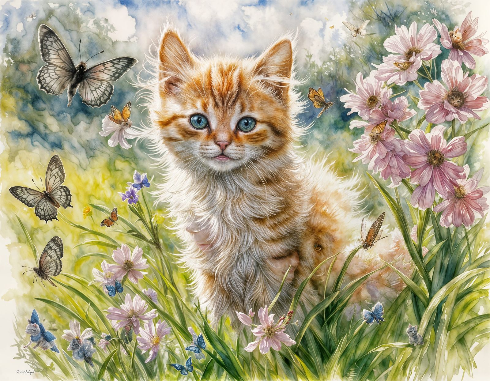 Springtime Joy in Vibrant Watercolour