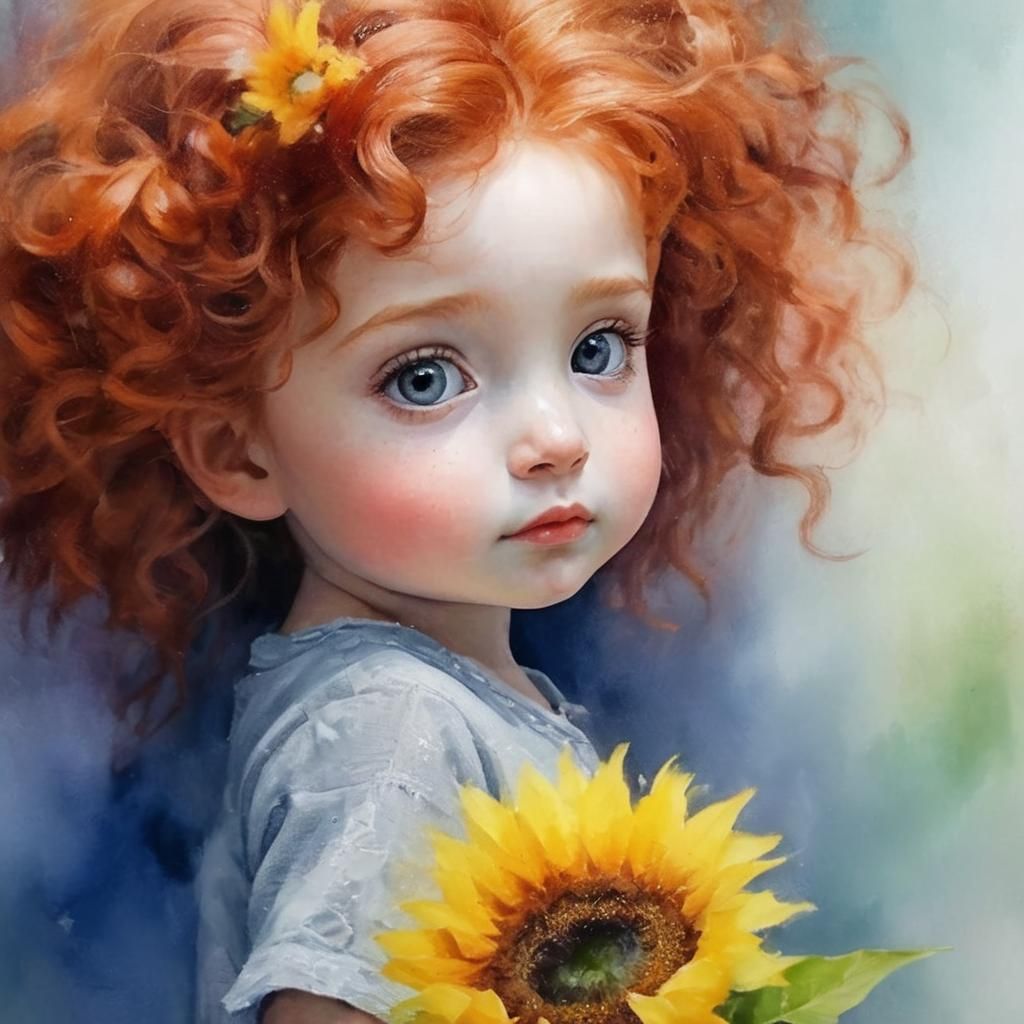 Radiant Innocence: Eyes of a Blossoming Soul