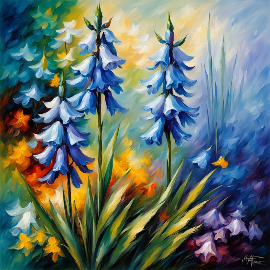 Bluebells in Impressionist Style