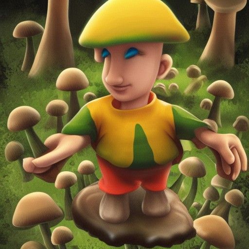 Mushroom Man AI-Generated Illustration