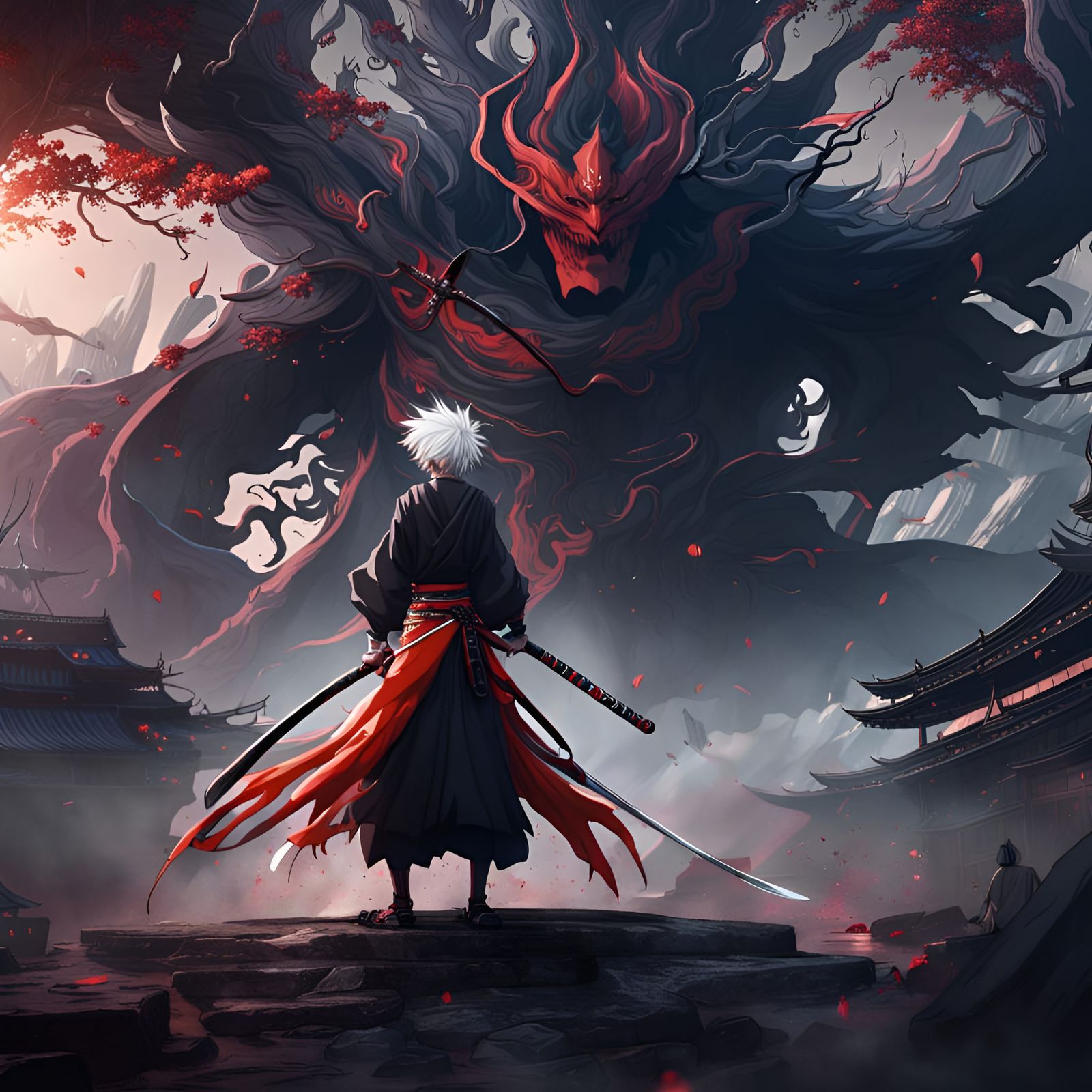 Ichigo Kurosaki Bankai: Detailed Matte Painting