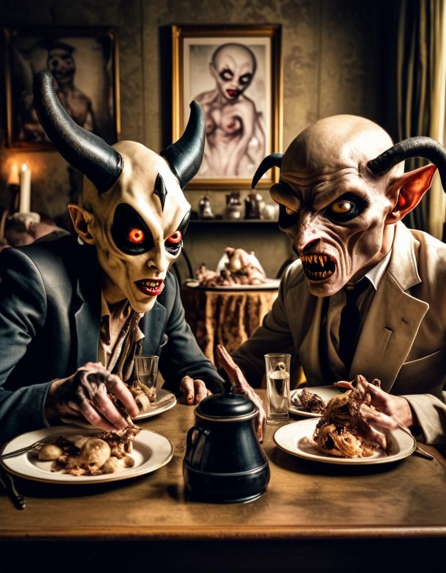 Surreal Portraits in 1950s Magazine Style