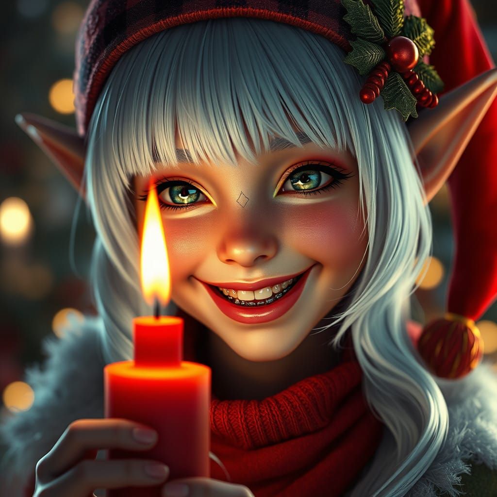 Merry Christmas Fairy with Sparkling Smile