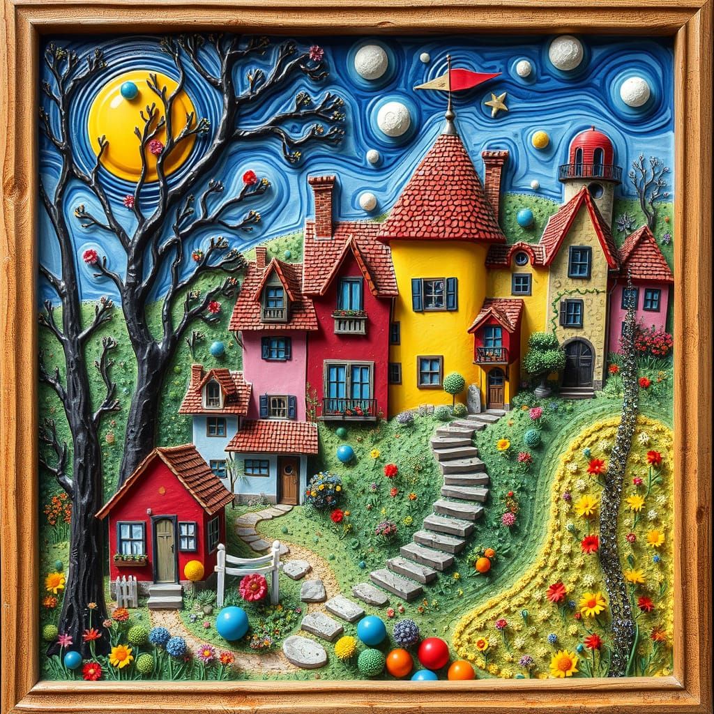 Vibrant Hundertwasser 3D Masterpiece