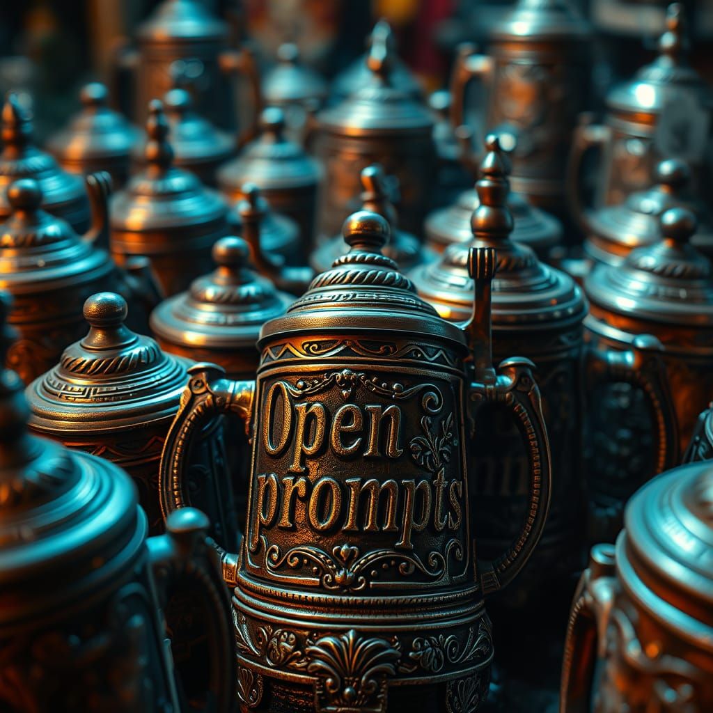 Ethereal Beer Tankards in Mystic Landscapes