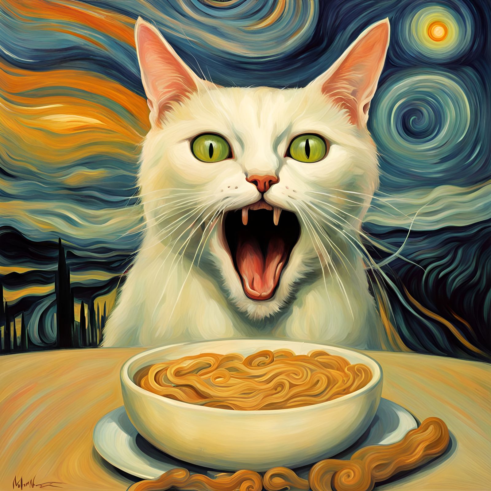 Symbolist Cat's Silent Scream