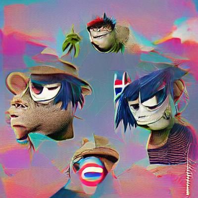 Virtual Band Cartoon Character Art