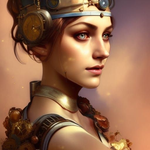 Steampunk Princess in Realistic Detail, 8K Resolution Portra...