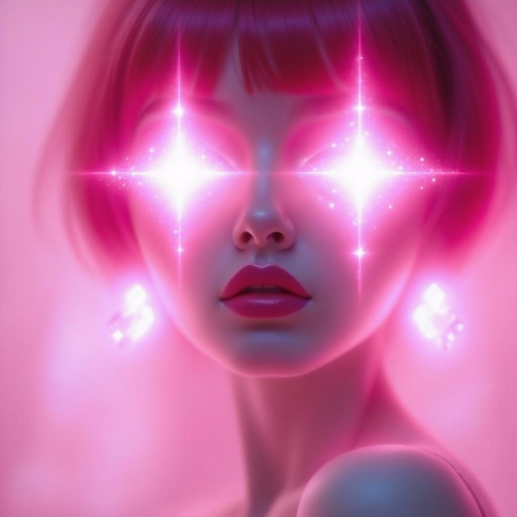Celestial Pink Light Replaces Human Form