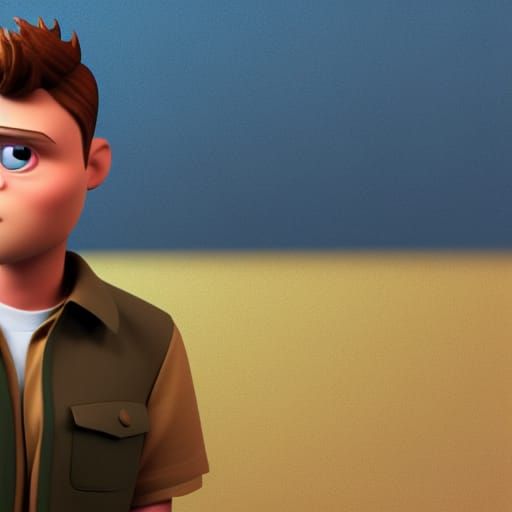 Dean Winchester as Pixar-Style 3D Digital Art