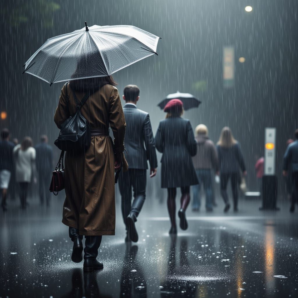 Rainy Day Scene with Flux Rain Effects