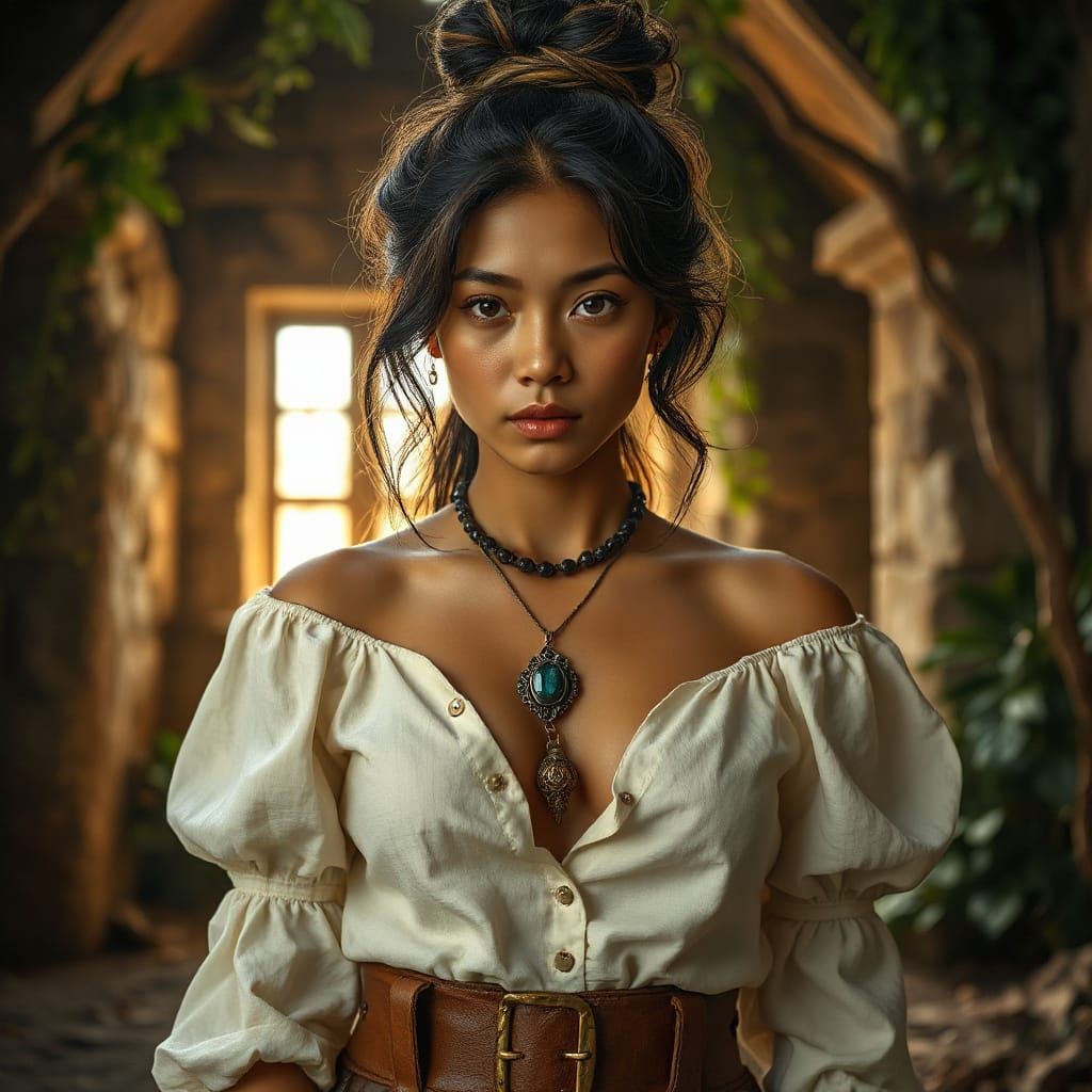 Portrait of Timor Leste Woman as Pirate Adventurer