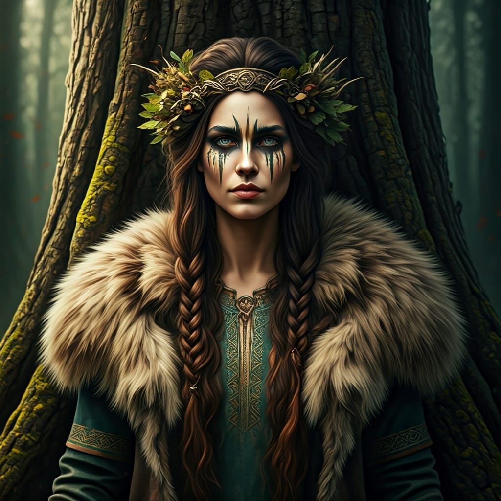Viking Goddess Njörun in Dark Fantasy Art