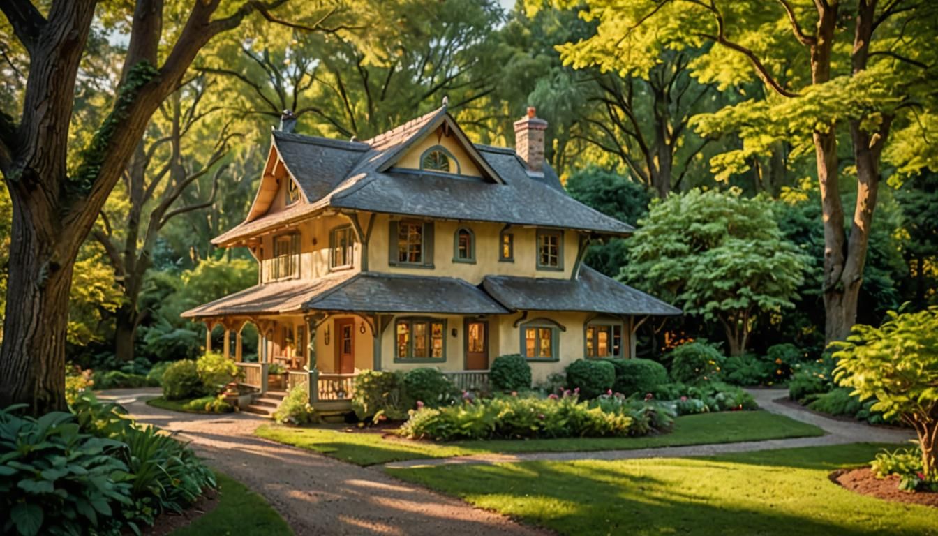 Whimsical Fauvist Cottage in Enchanted Woods