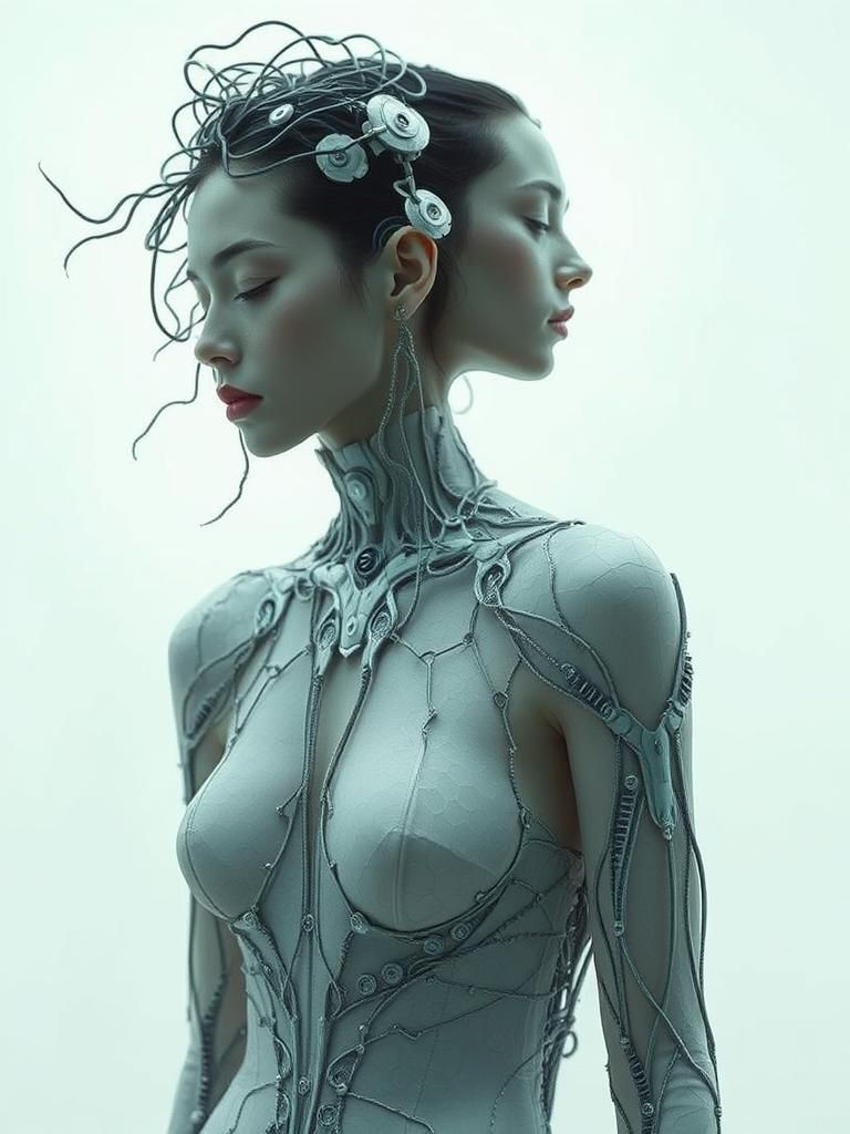 Ethereal Figures in Synthetic Skins: A Biomechanical Matrix