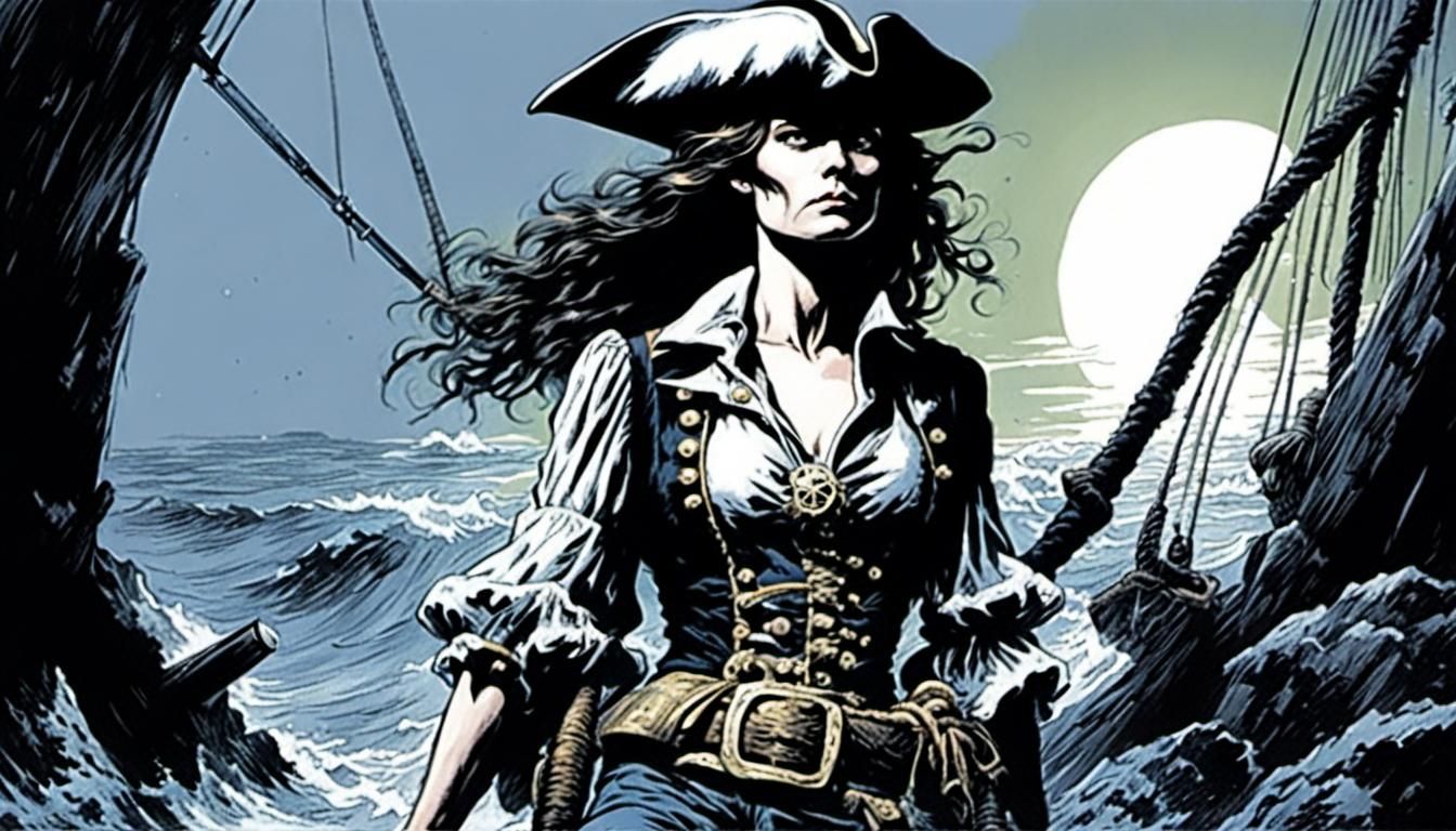Katie Holmes, a pirate captain