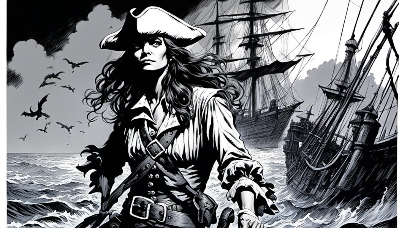 Katie Holmes, a pirate captain