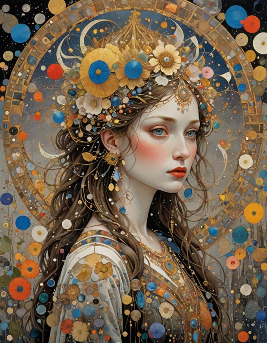 French Goddess in Visionary Art Style