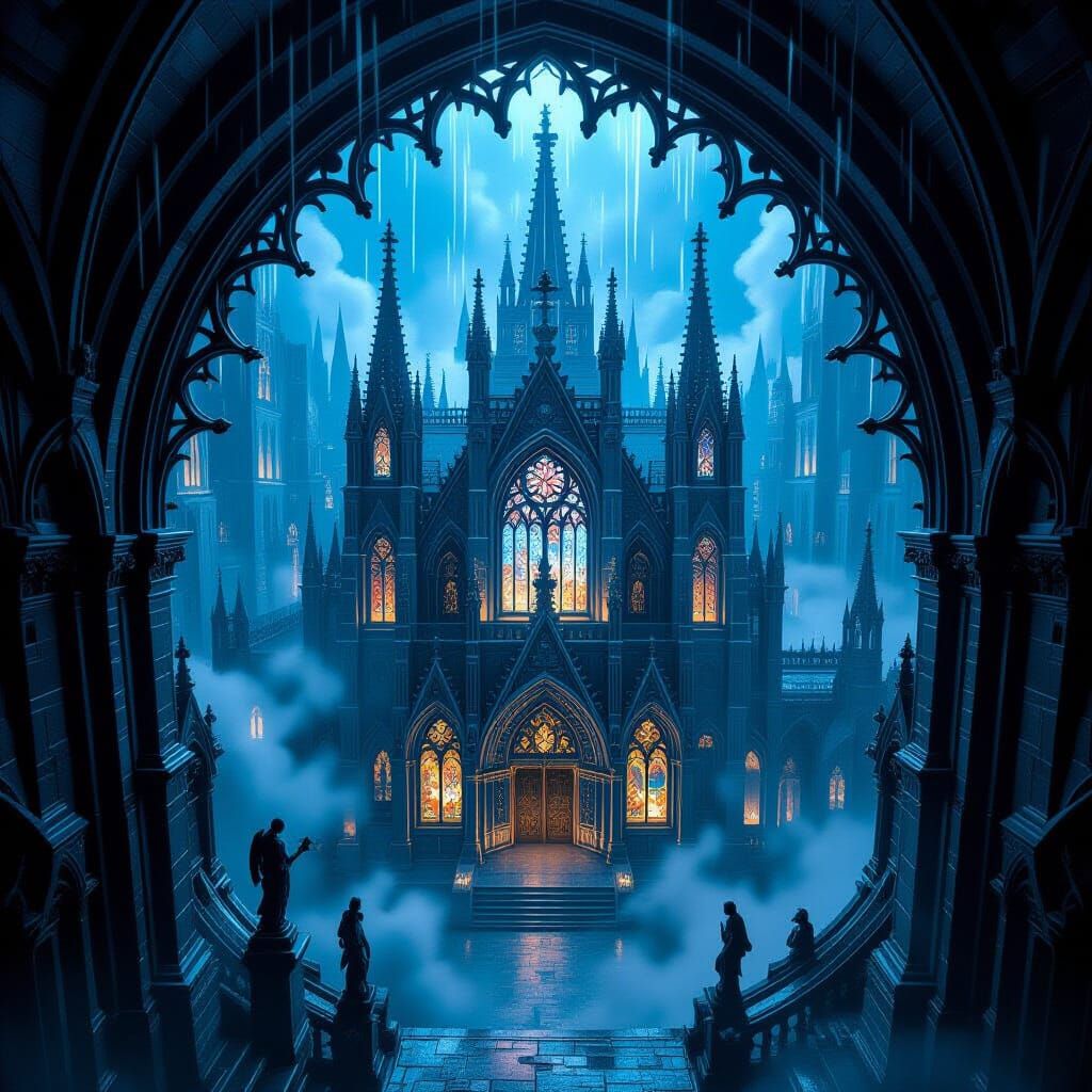 Gothic Cathedral Descends into Miniature World