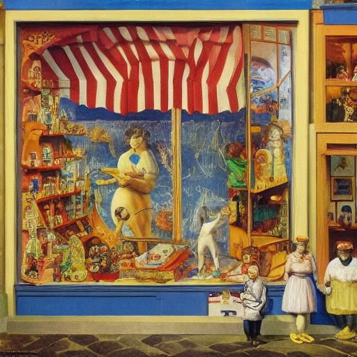 Surrealist Toy Store Window Display