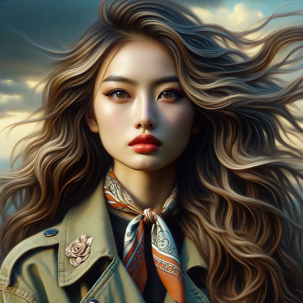 Romantic Era Style Portrait of Young Woman