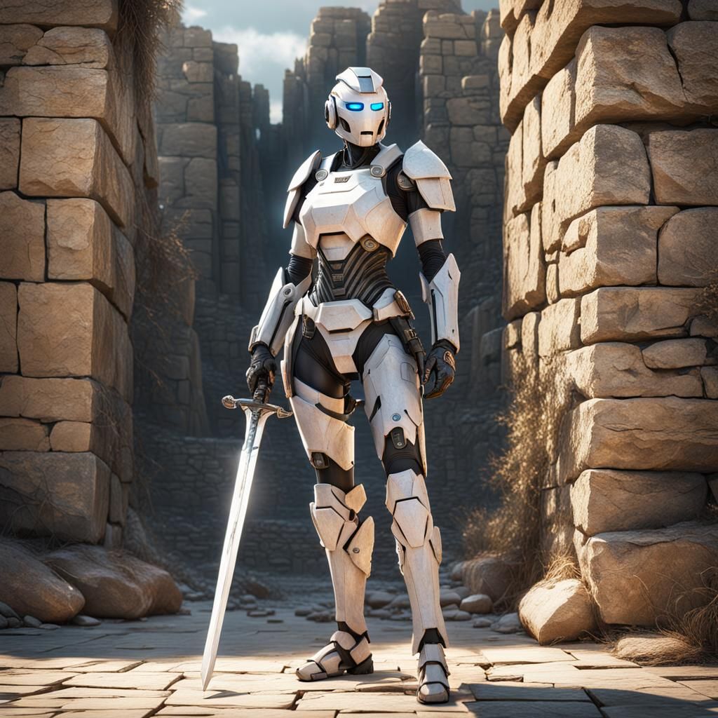 Ancient Greek Mechanical Soldier Concept Art