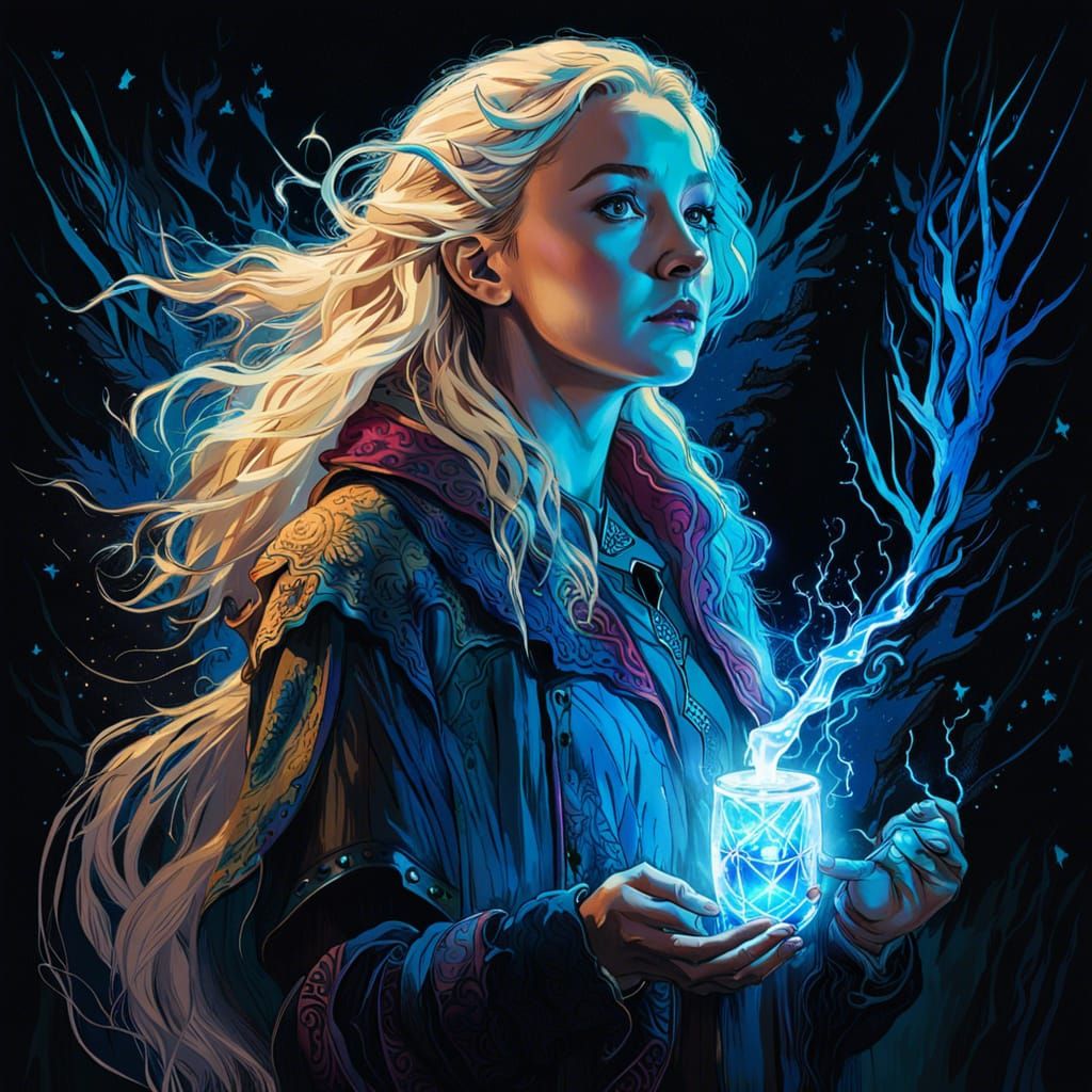 Luna Lovegood's Patronus Charm in Dark Studio