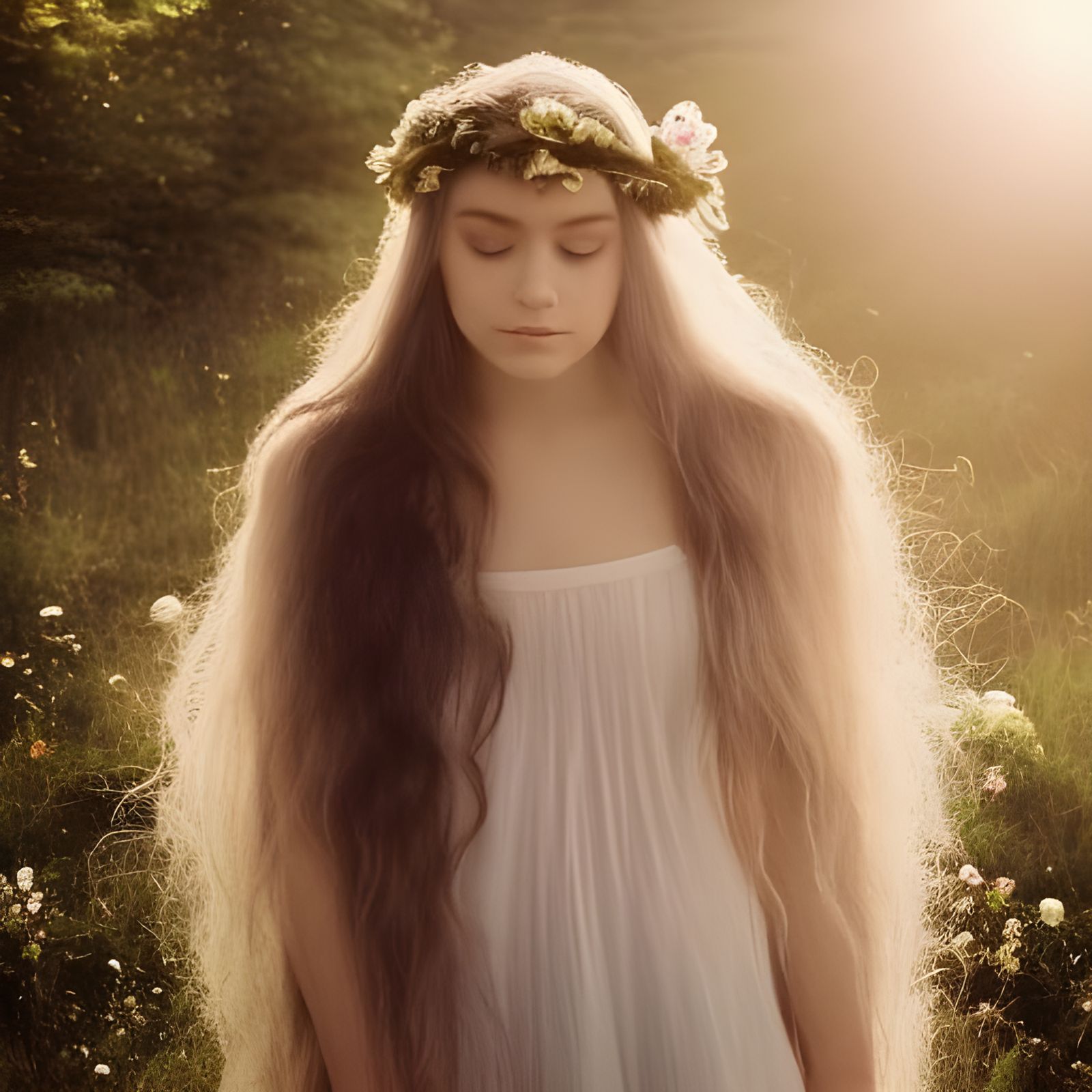 Beautiful Fae with Iridescent Wings in Sunlight