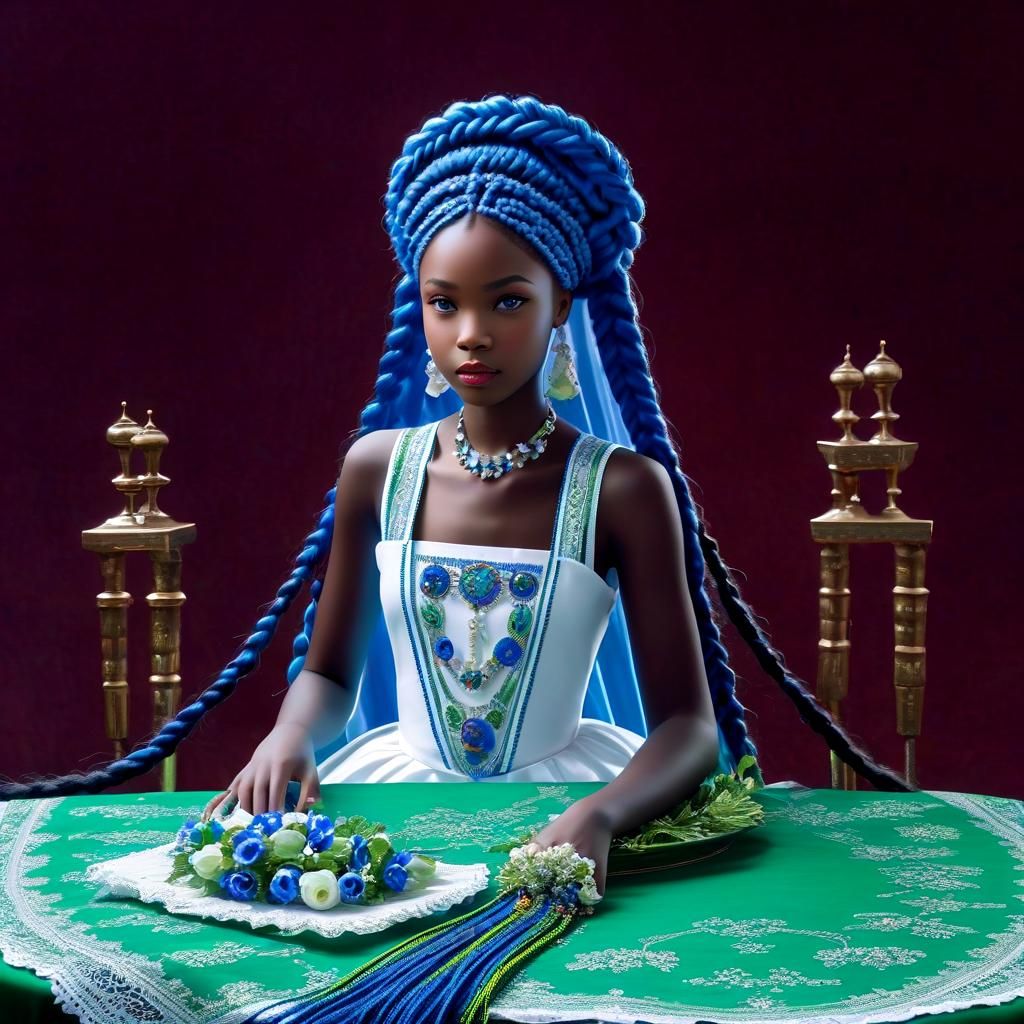 Black Princess in Pre-Petrine Russian Fashion