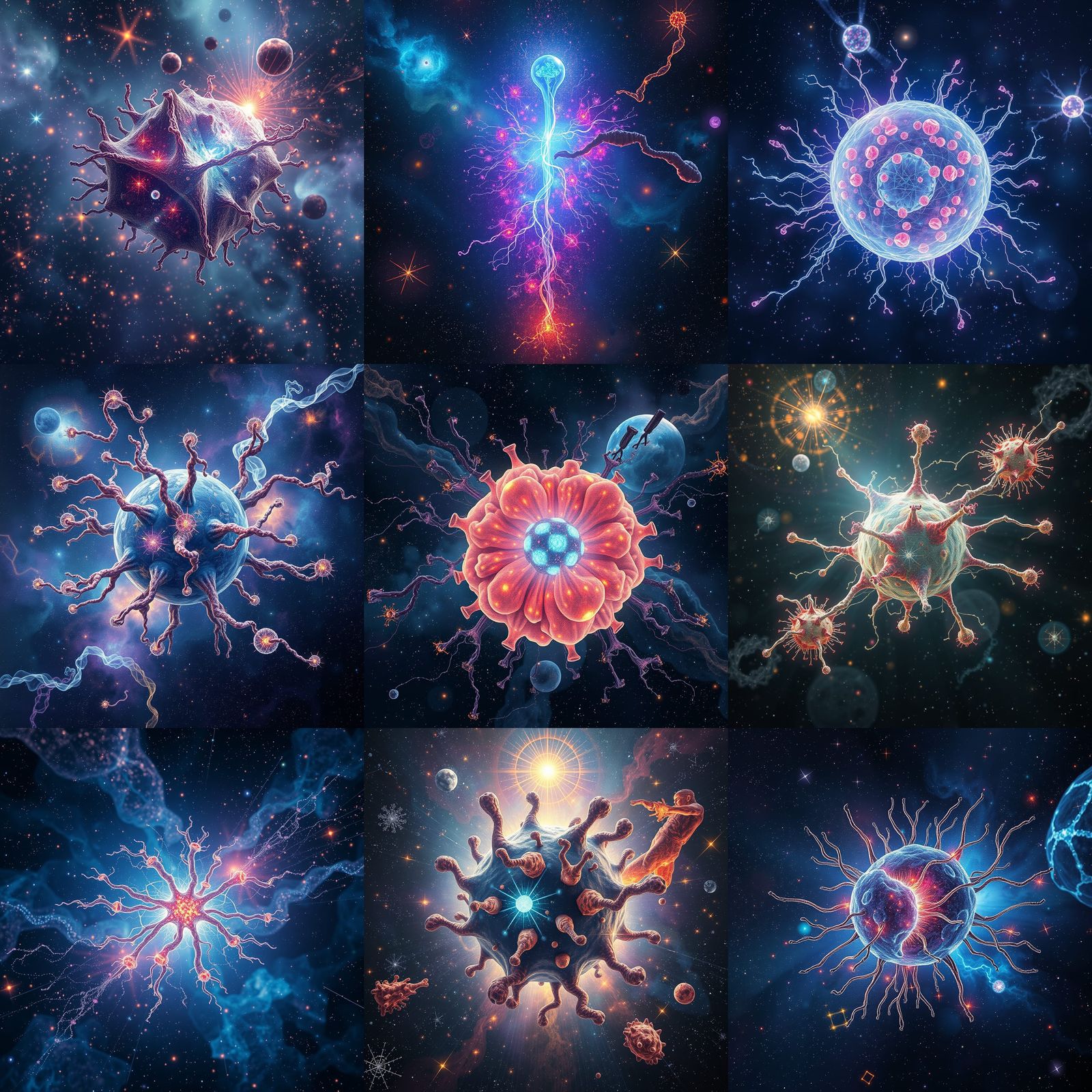 Cellular Biology as Cosmic Matter: Holographic Illustration