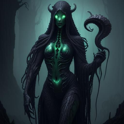 Surreal Cephalopod in Fog: A Dark Fantasy Vision