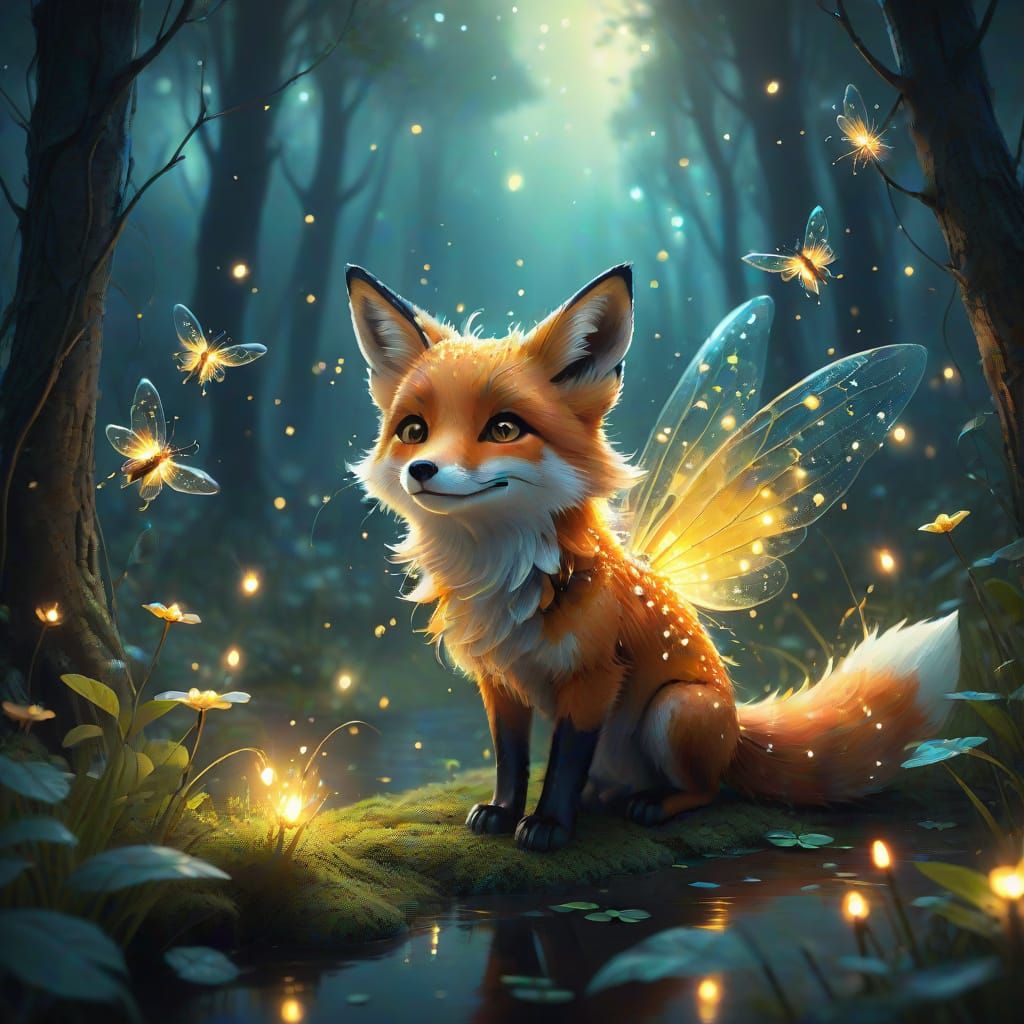 Enchanting Fairy Fox in Mystical Forest