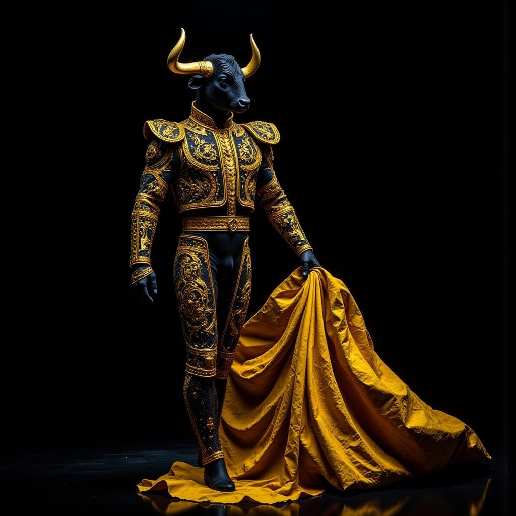 Spanish Bullfighter Portrait in Surreal Style