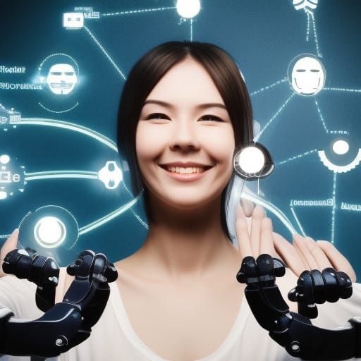 Futuristic Telecommunication Interface with Robot Face