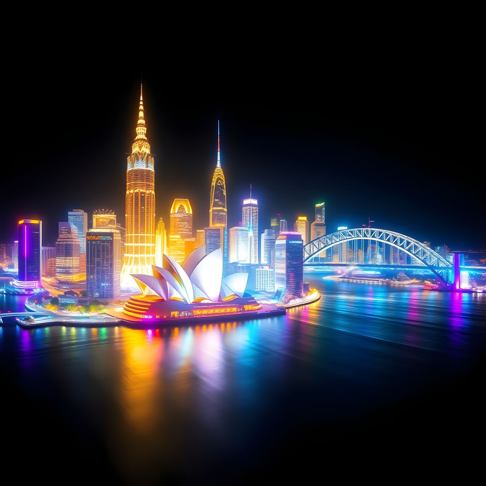 Radiant Light Sydney Skyline: Opera House and Harbour Bridge