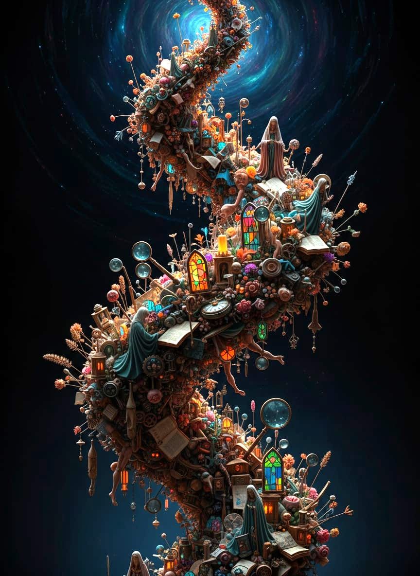 Tenebrism Sculpture of Music's Momentary Impact