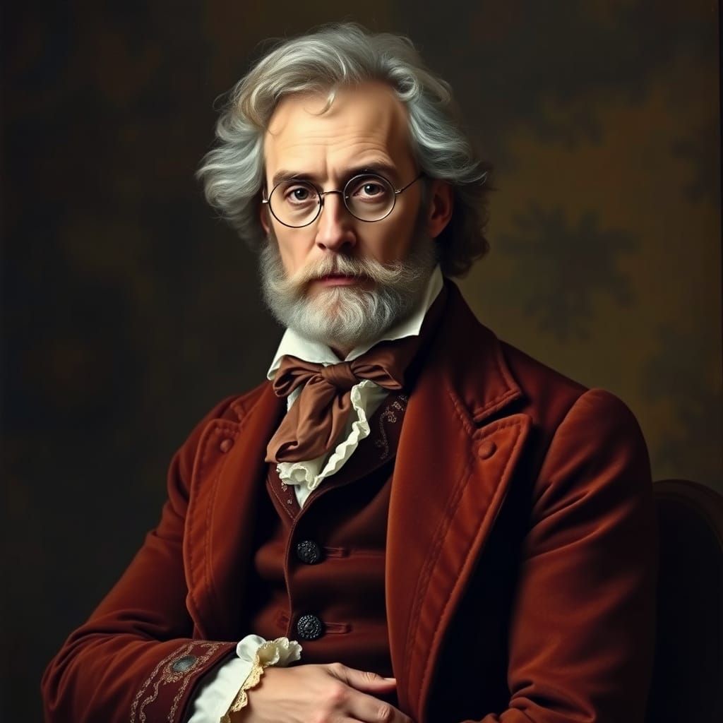 Elegant 18th Century Portrait in Gainsborough Style