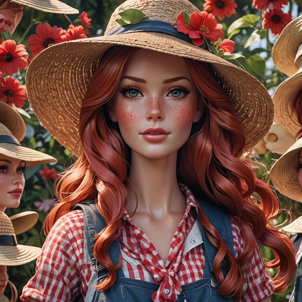 Realistic Barbie Farm Girl Portrait in 8K