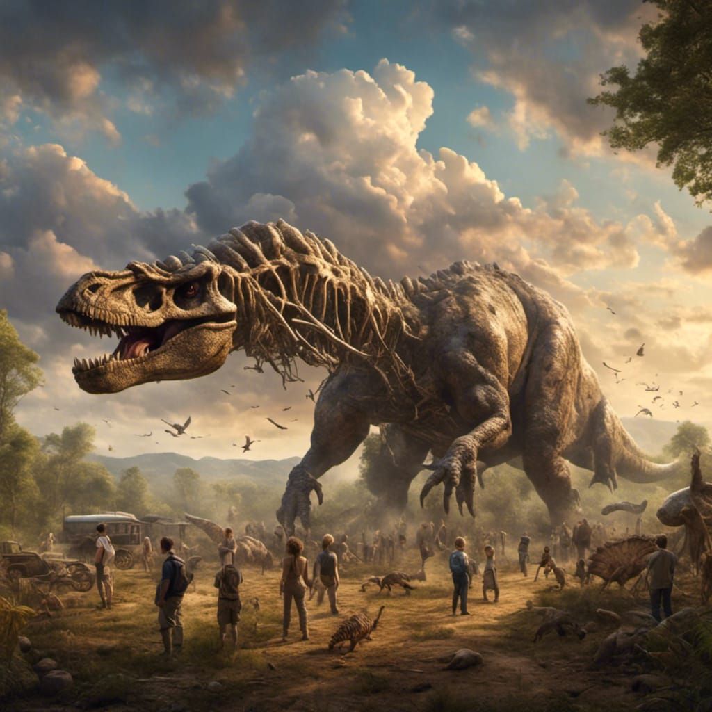 Surreal Dinosaur Bone Optical Illusion