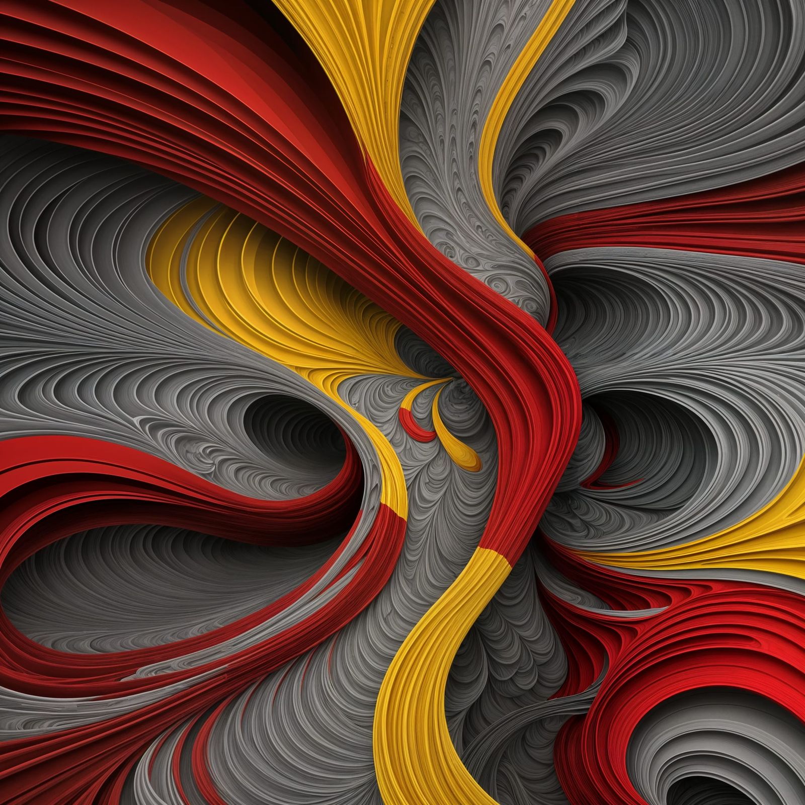 Dynamic Fractal Composition in Graphic Style